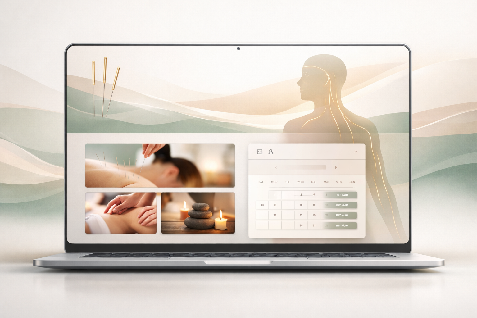 Acupuncture and massage therapy website homepage